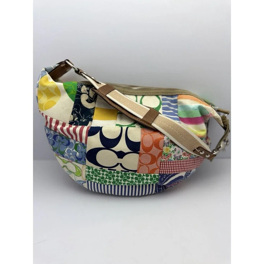 Coach Patchwork Signature Hobo Bag Multicolor Limited Edition Y2K L0673-10450 - Picture 5 of 12